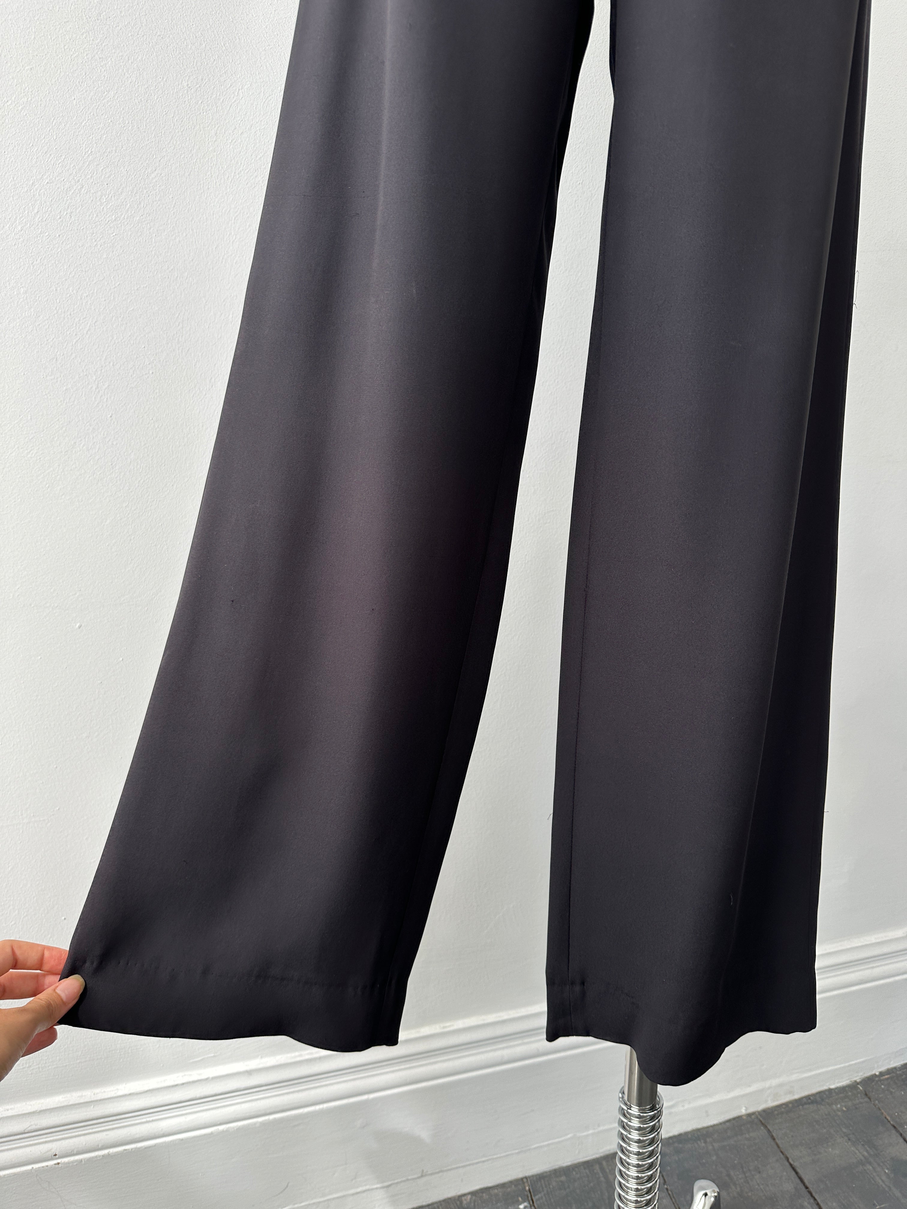 Armani Collezioni 2000s Silk Wide Leg Trousers - W28