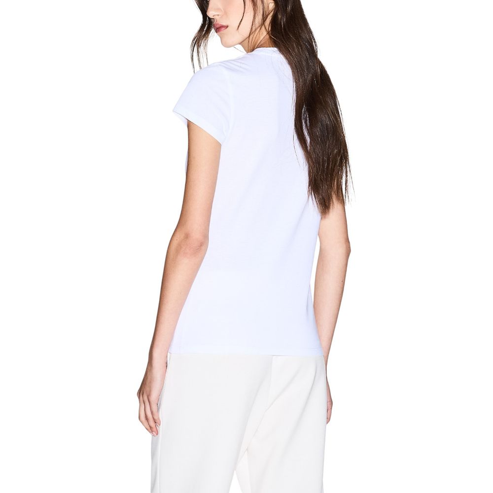 Armani Exchange White Cotton T-Shirt
