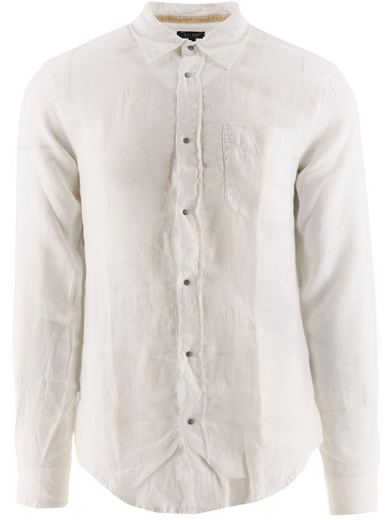 Armani Jeans Mens White Long Sleeve Shirt