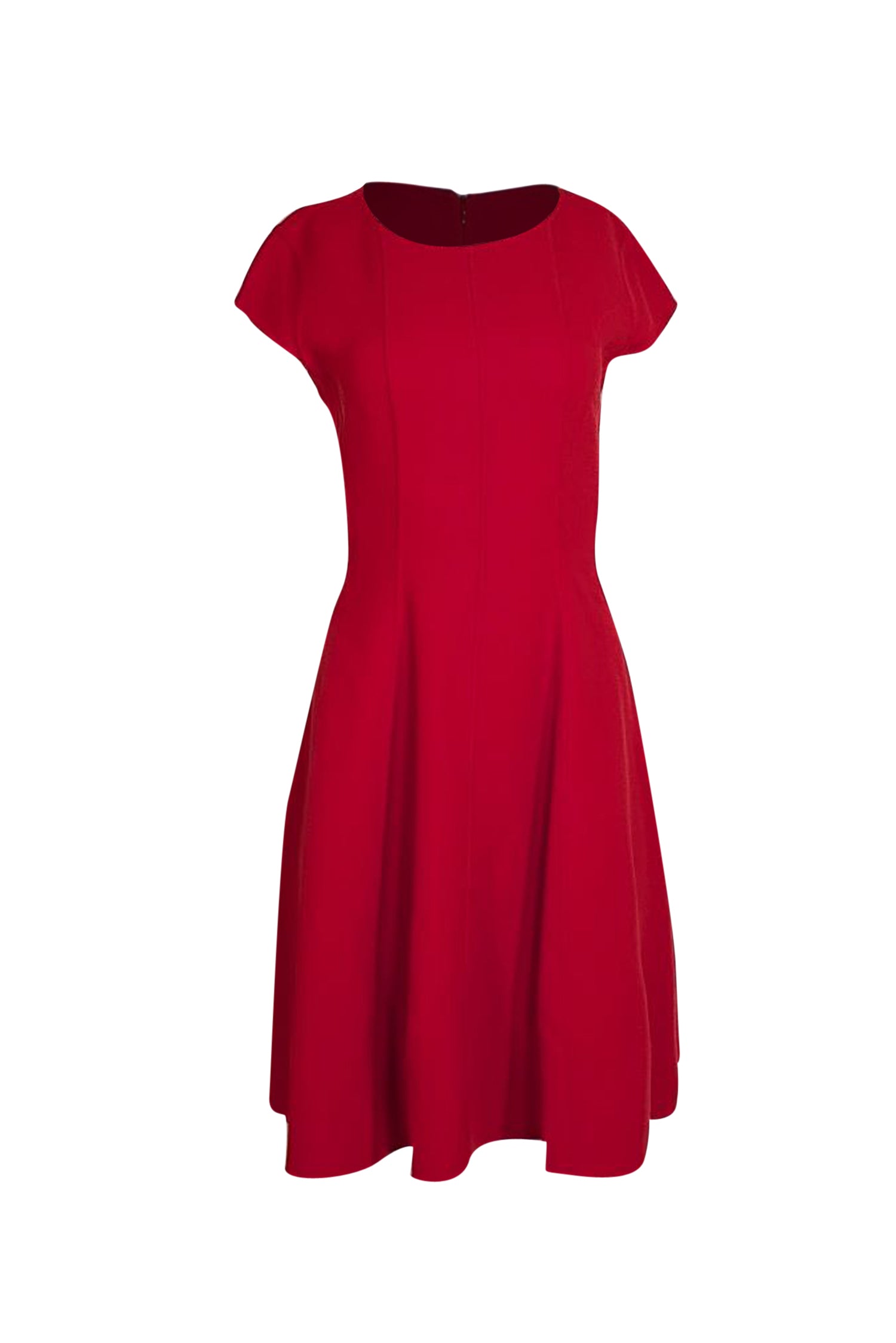 Armani Collezioni - Red Knit Wool Cap Sleeve Dress Sz 8