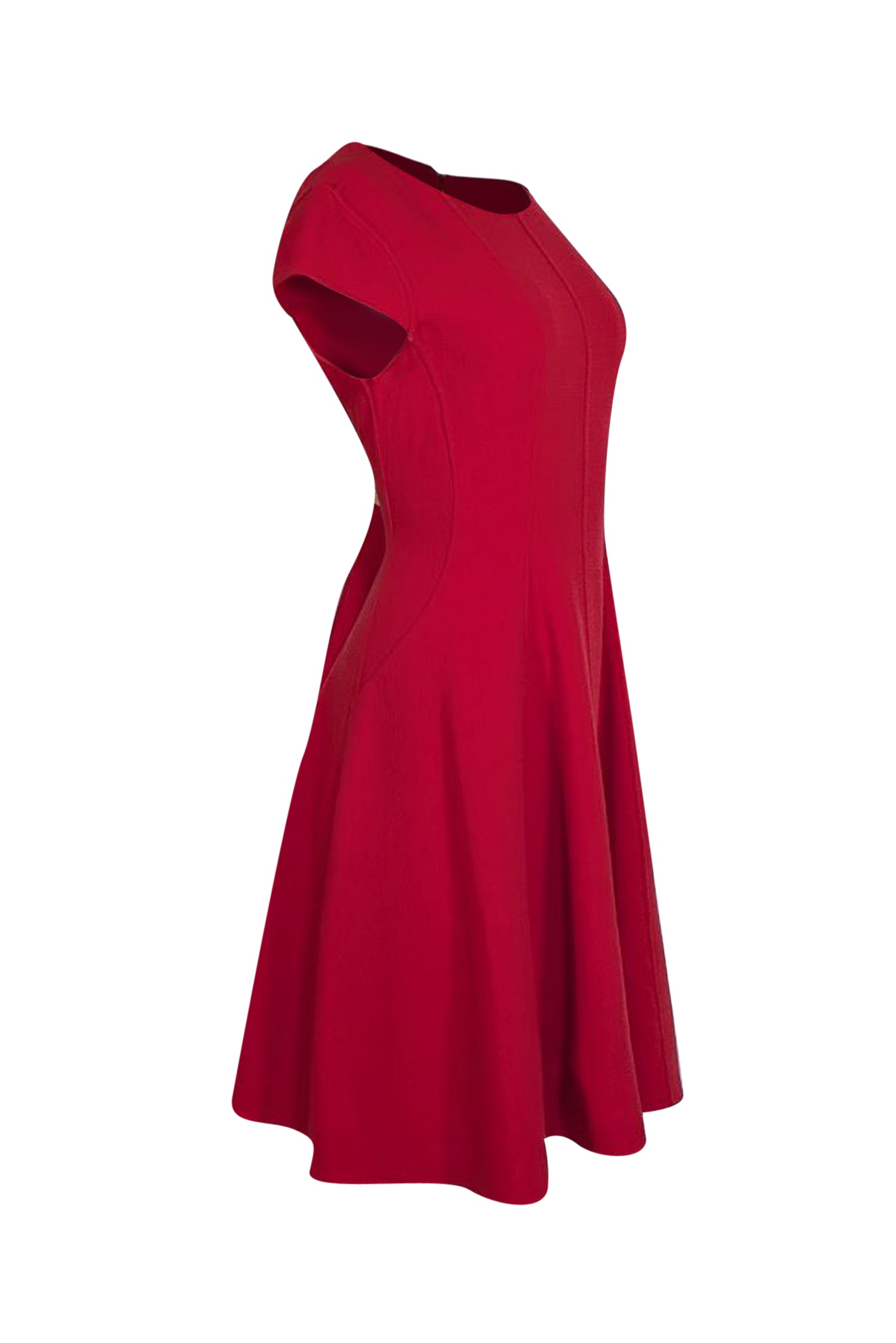 Armani Collezioni - Red Knit Wool Cap Sleeve Dress Sz 8
