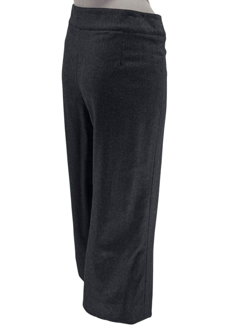Armani Collezioni Charcoal Grey Wool Angora Wide-Leg Trousers – Size 12 (IT 48)
