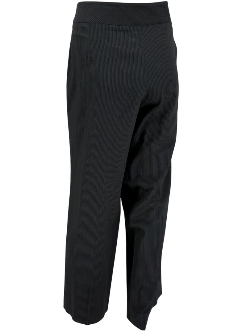 Armani Collezioni Charcoal Pinstripe Tailored Trousers – Size 12 (IT 48)