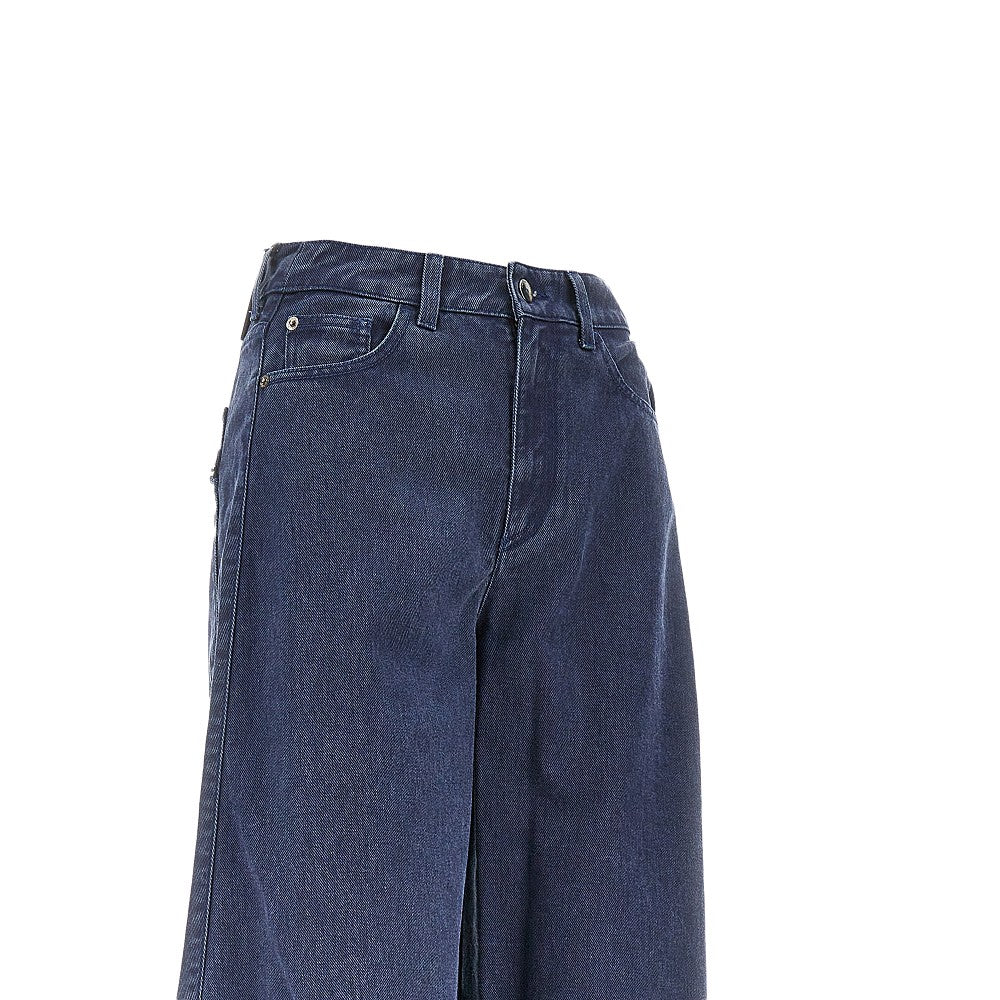 Emporio Armani Wide Leg Denim Pants Blue Women