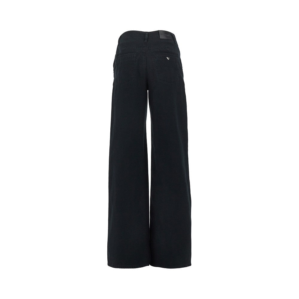 Emporio Armani Cotton Drill J2H Pants Black Women