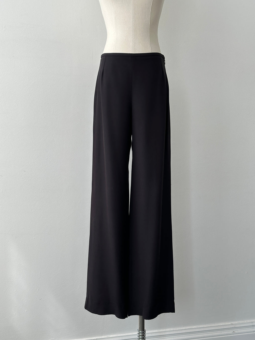 Armani Collezioni 2000s Silk Wide Leg Trousers - W28