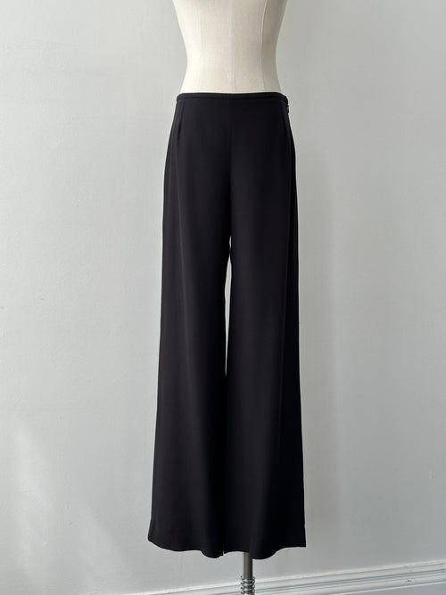Armani Collezioni 2000s Silk Wide Leg Trousers - W28